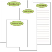 Queen Bee Personalized Note Pads - Green Oval (NP-Q-88)